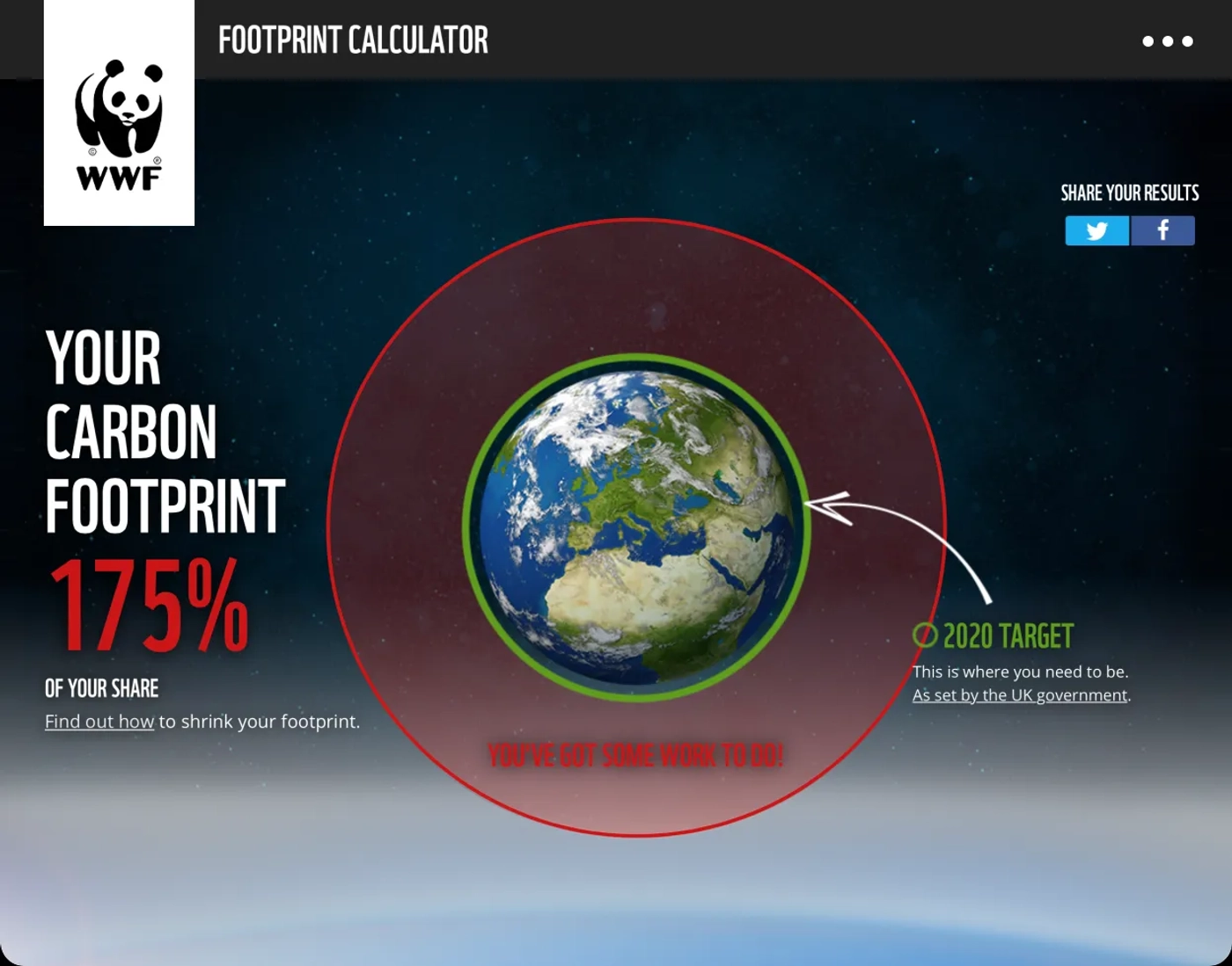 Web app screen.